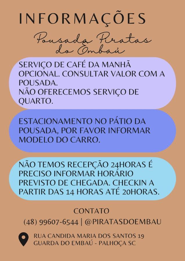 Pousada Piratas Do Embau Guarda do Embaú Eksteriør billede
